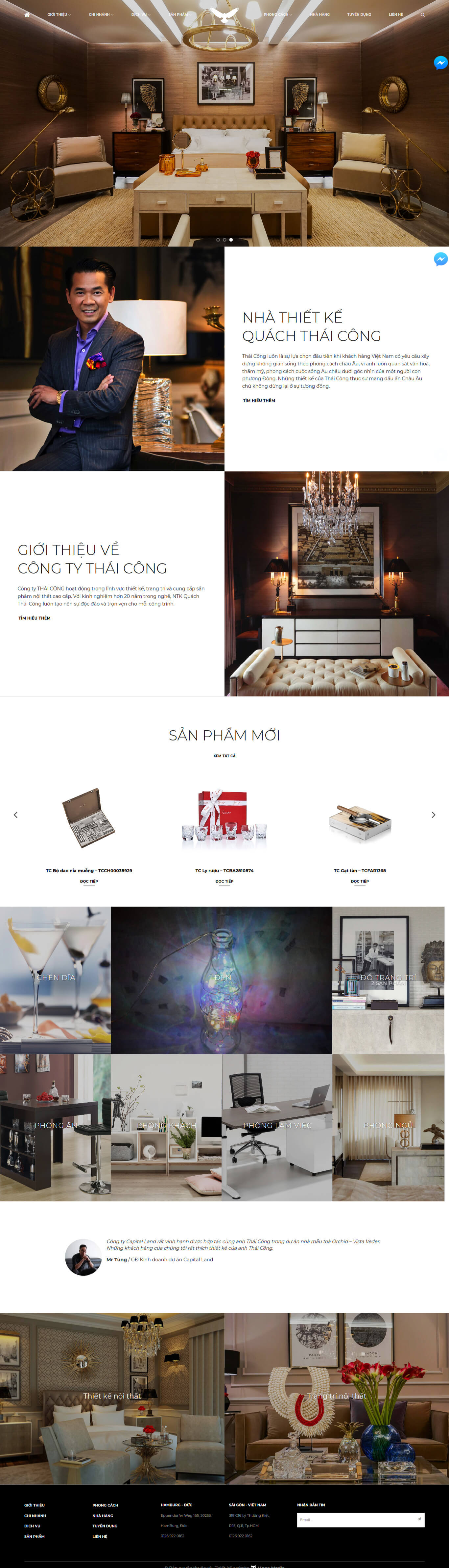 Mẫu website thiết kế – trang trí nội thất tương tự Thái Công