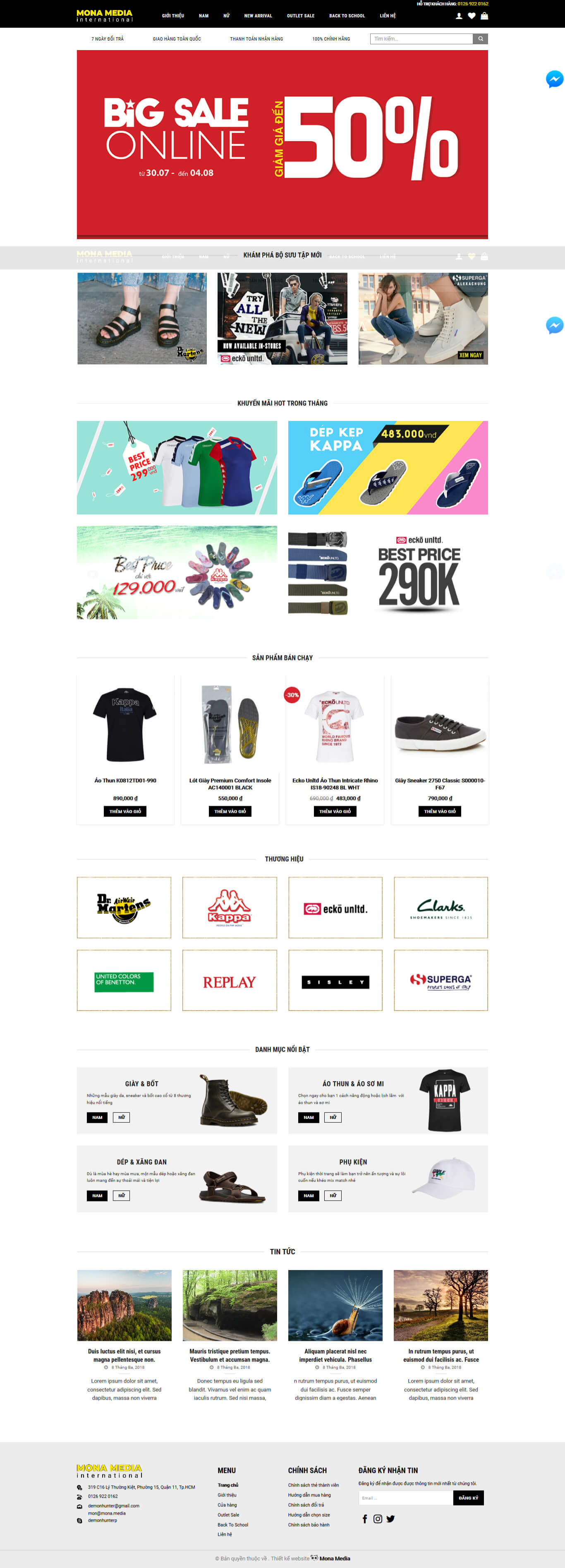Mẫu website tương tự Hoàng Phúc – kinh doanh thời trang
