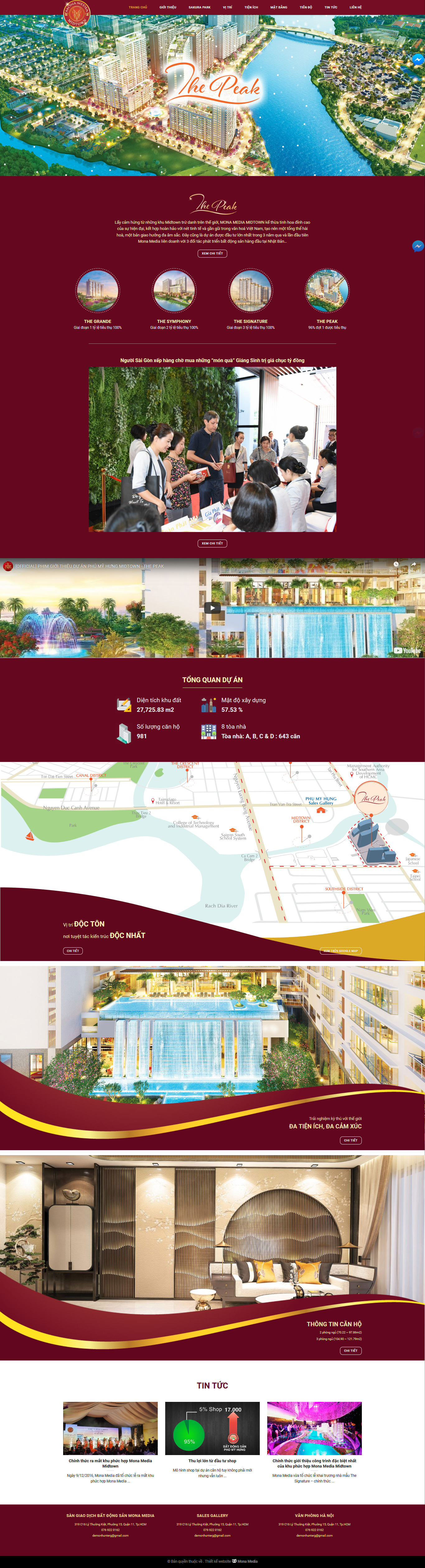 Mẫu website giới thiệu bất động sản tương tự Phú Mỹ Hưng