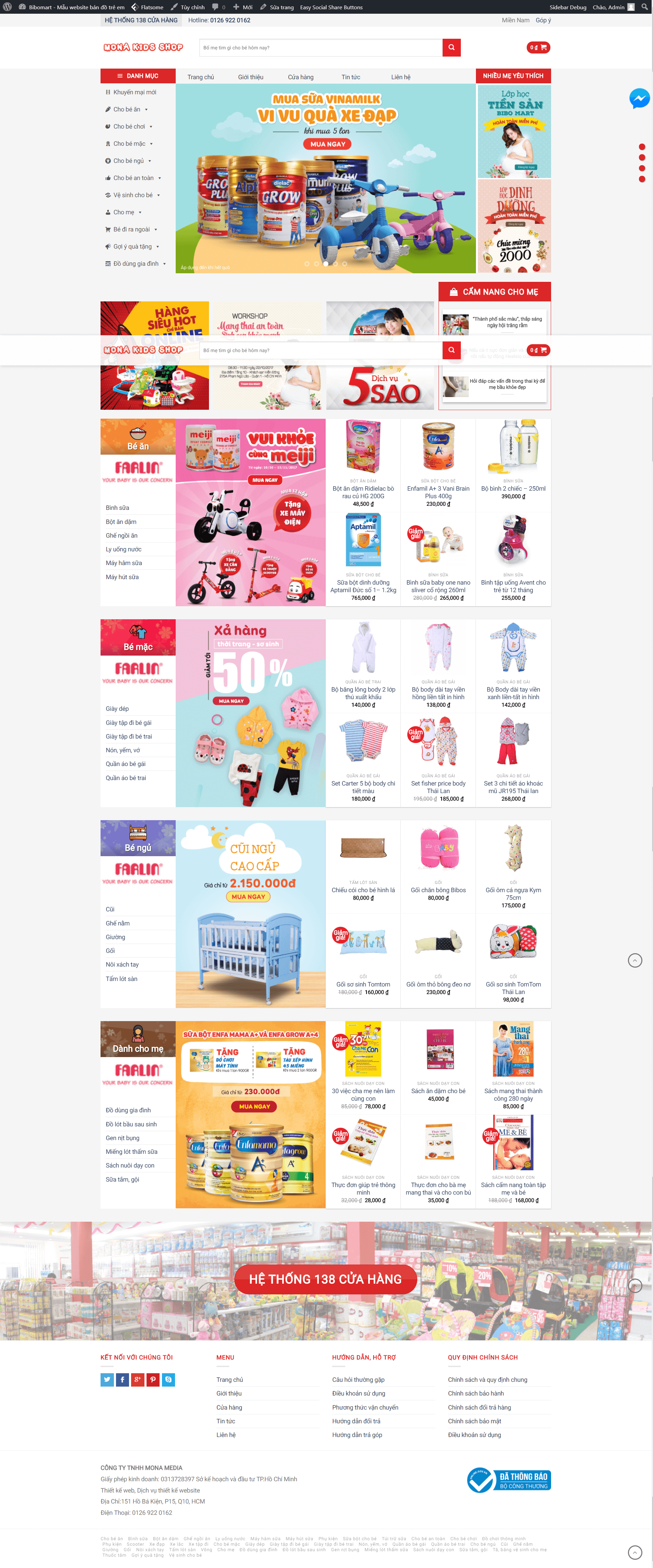 Mẫu website bán hàng tương tự Bibo Mart