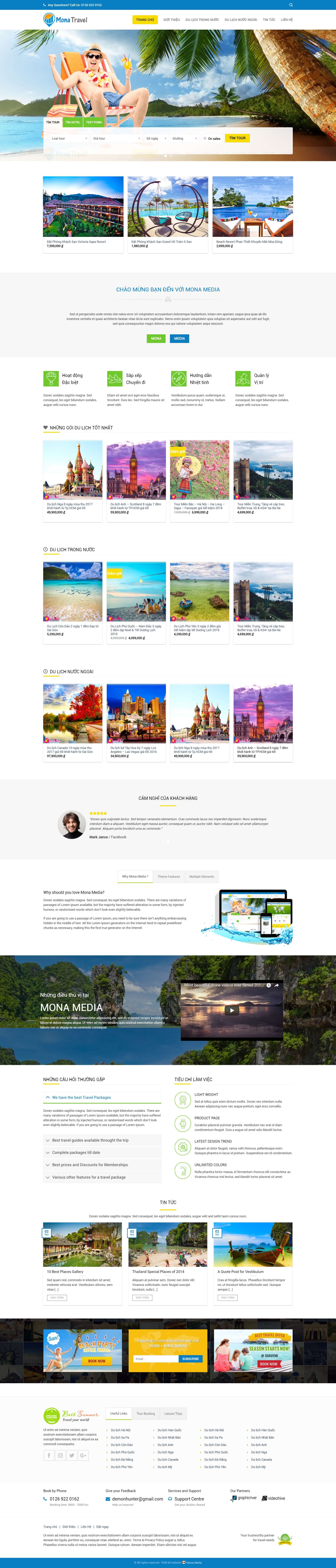 Mẫu website dịch vụ du lịch tương tự Trendy Travel