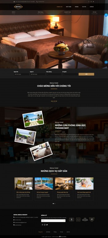 Mẫu website dịch vụ khách sạn tương tự Leisure