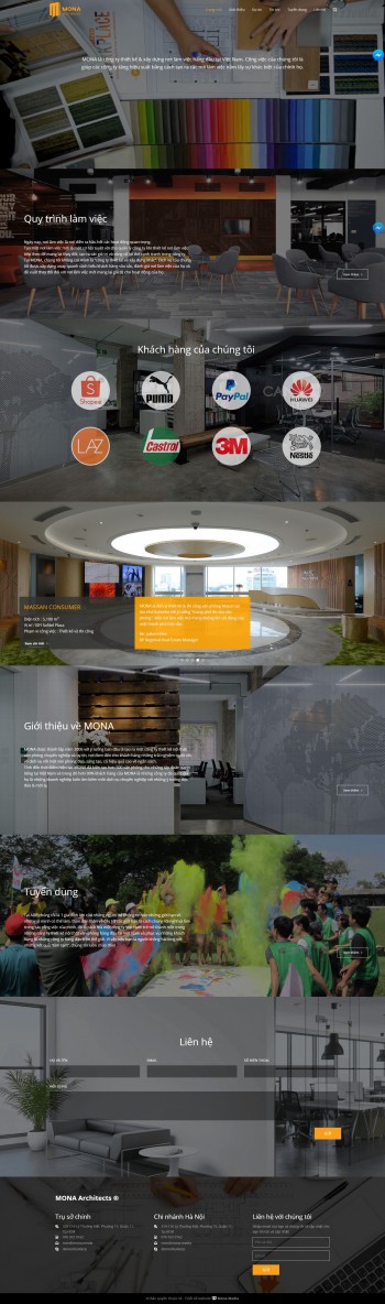 Mẫu website công ty thiết kế nội thất văn phòng tương tự ADP