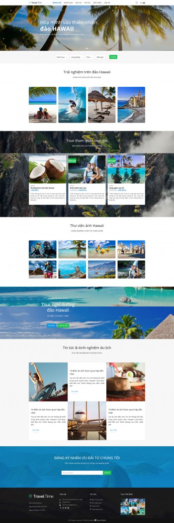 Mẫu website cung cấp các tour du lịch tương tự Travel Time