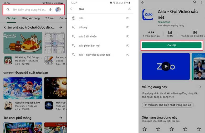 Hướng dẫn cài đặt Zalo cho điện thoại Android và IOS