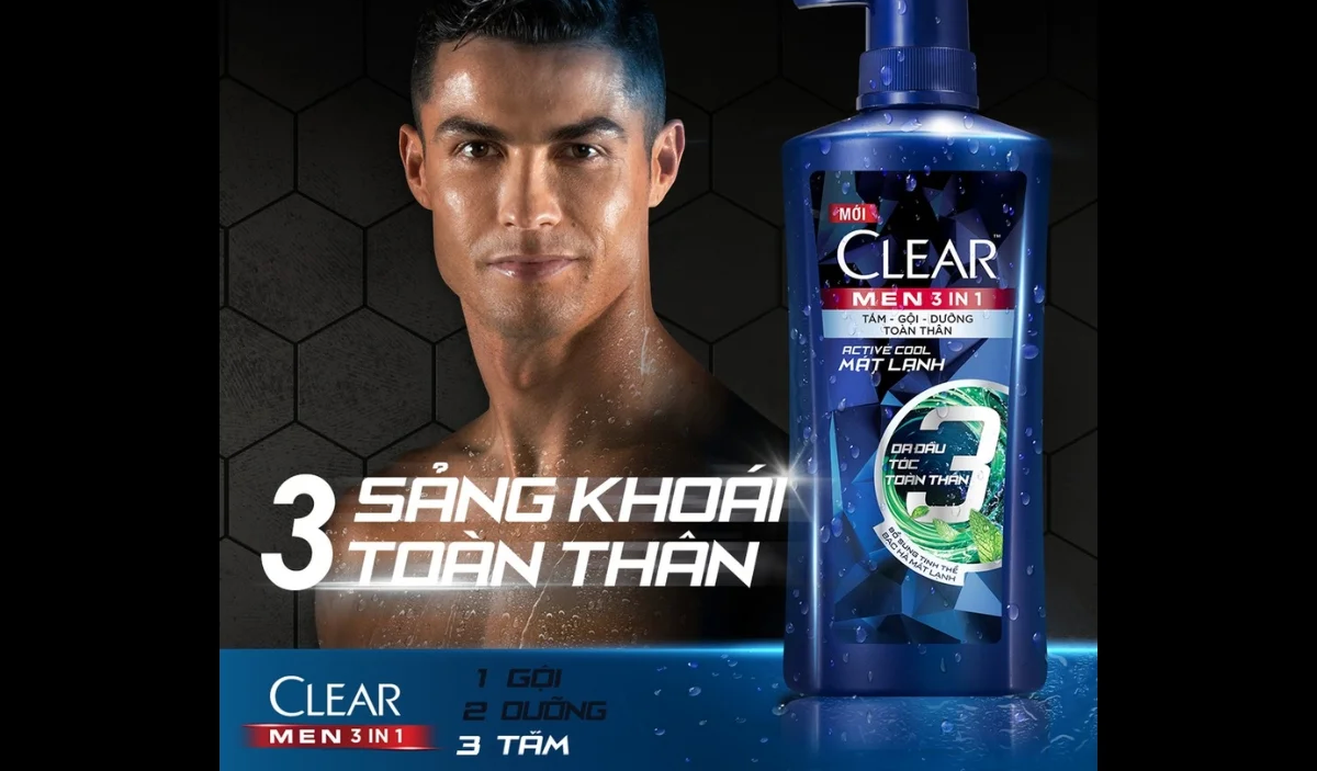 Đại sứ thương hiệu là Ronaldo giúp Clear Men