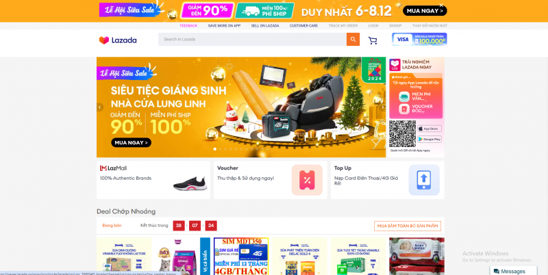 Mẫu website giống Lazada