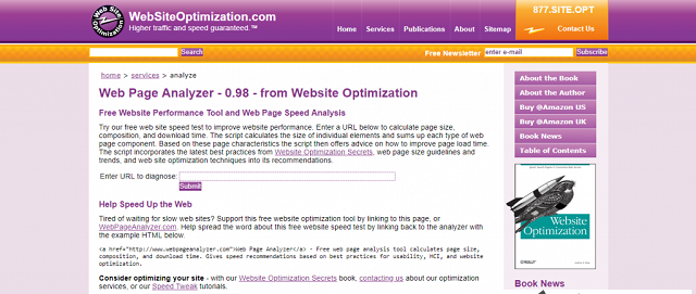Web Page Analyzer  là công cụ lâu đời nhất để kiểm tra tốc độ web hiện nay