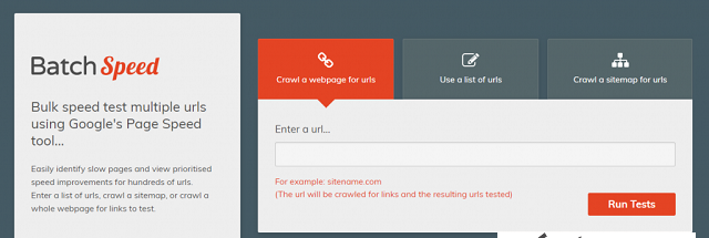 Batch Speed là công cụ trực tuyến kiểm tra tốc độ web tốt nhất