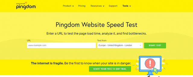 Pingdom là công cụ giúp kiểm tra tốc độ tải trang