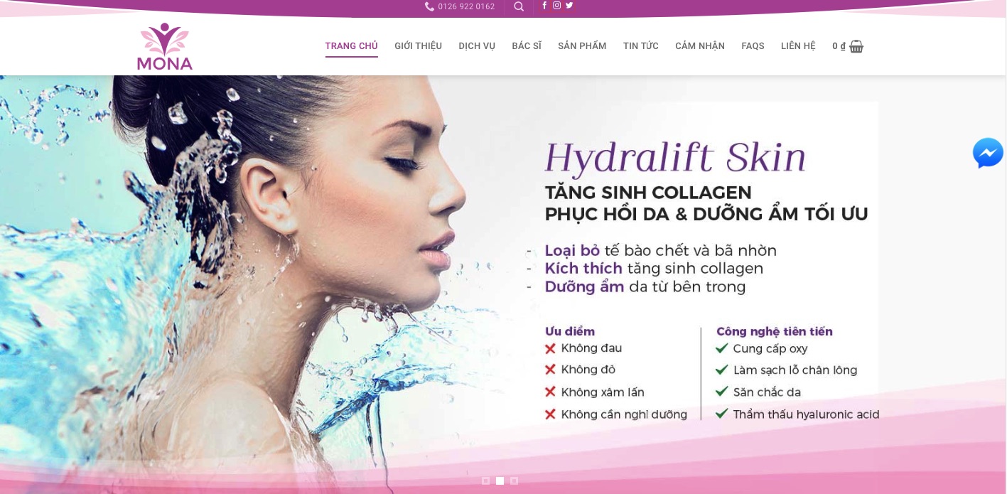 Mẫu website thẩm mỹ viện - spa